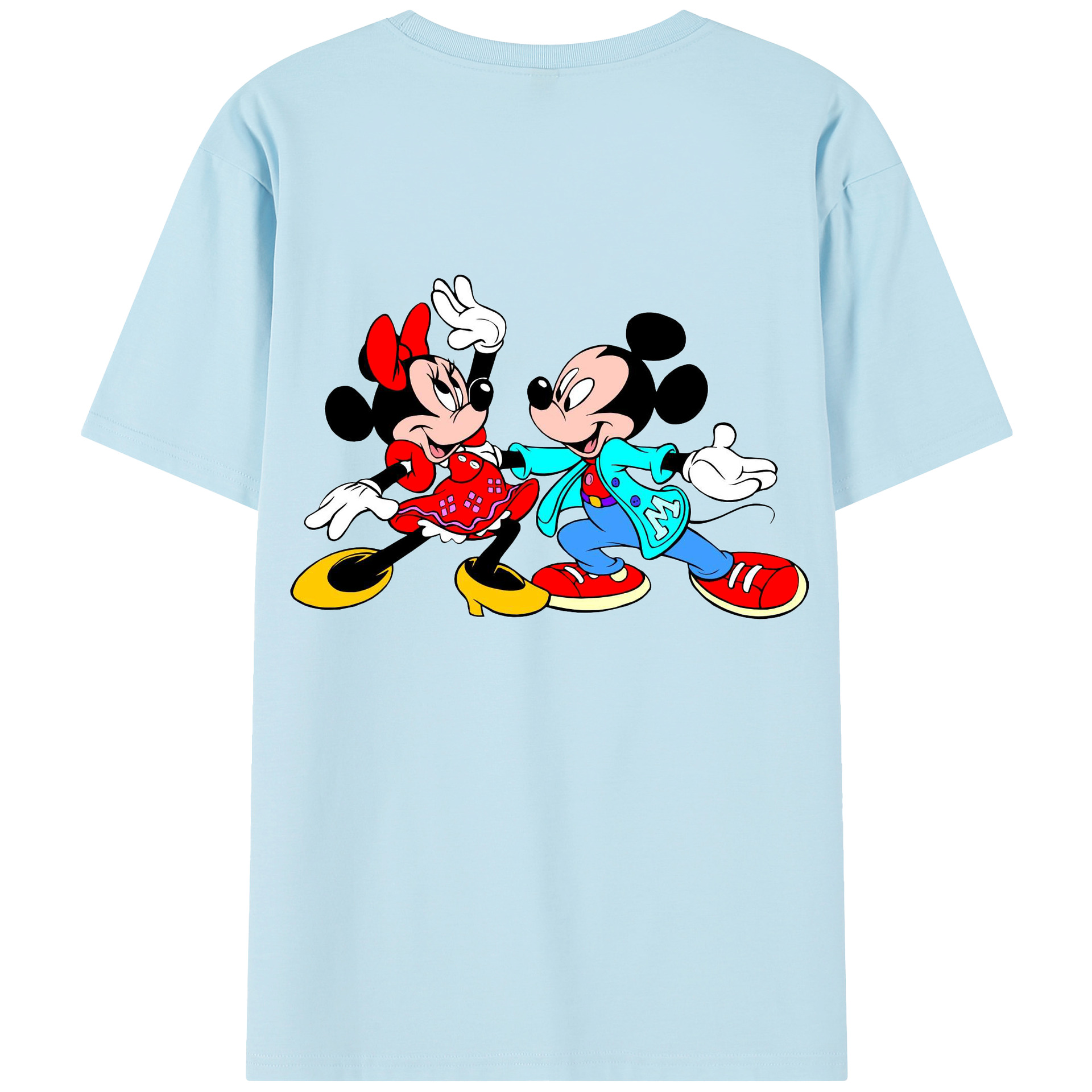 （画像用） ミッキーマウス Mickey Mouse 綿100％半袖Tシャツ（背面プリント）